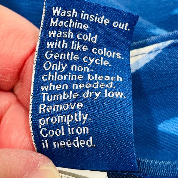 APT 9 Torie Blue White Green Floral Cotton Pockets Cuffed Mid-rise Shorts 4 - Picture 11 of 13